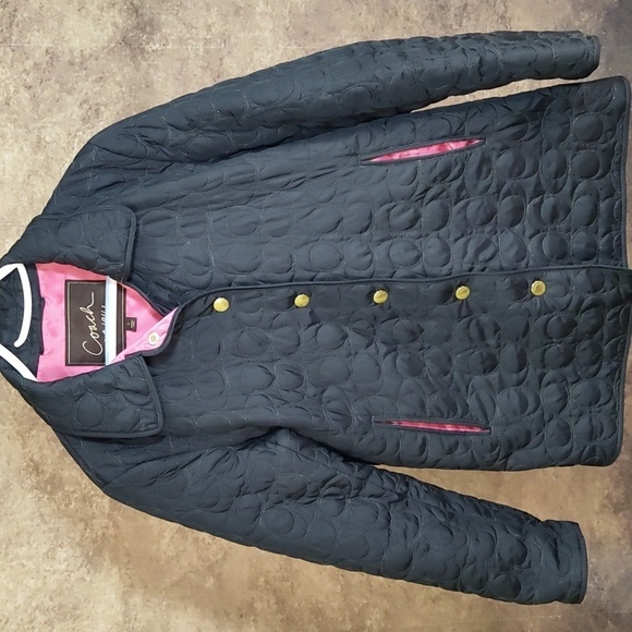 Coach Jackets & Blazers - COACH Black Quilted Snap Front Barn Puffy Jacket S